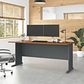 Bush Business Furniture Cubix 72W Desk, Natural Cherry (WC57472)