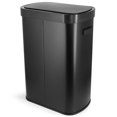 Elama Stainless Steel Indoor Sensor Trash Can, 13 Gallon, Black (938122410M)