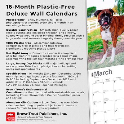 2026 BrownTrout For the Love of Boxers 14" x 12" Monthly Wall Calendar (9798330707126)