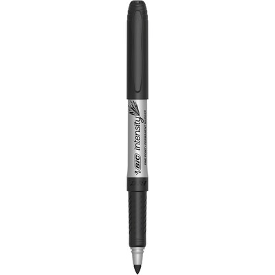 BIC Intensity Permanent Marker, Fine Point, Black, 12/Pack (GPM11-BLK)