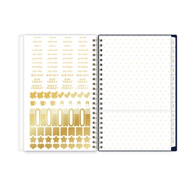 2027 Blue Sky Day Designer Meadow Blue 5" x 8" Calendar Year Weekly & Monthly Planner, Plastic Cover, Blue (147224-27)