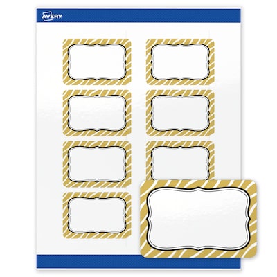 Avery Rectangle Laser/Inkjet Multipurpose Labels, 2 x 3, White, 80/Pack (19479370994)