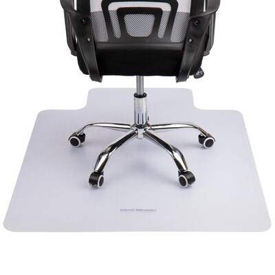 Mind Reader Carpet Chair Mat with Lip, 36" x 48'', Low-Pile, Clear (OFFCMAT-CLR)