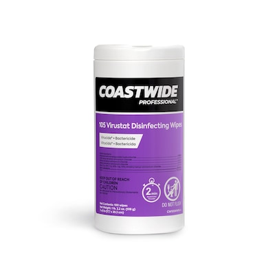 Coastwide Professional™ Disinfecting Wipes, 100 Wipes/Container, 6 Containers/Carton (CW105WW10-A)