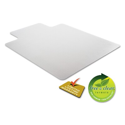 Alera Carpet Chair Mat with Lip, 45" x 53'', Low-Pile, Clear (ALEMAT4553CFPL)