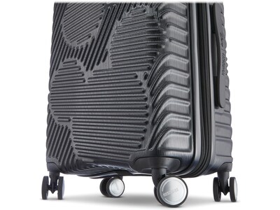 American Tourister Disney Mickey ABS Carry-On Hardside Luggage, Black (137677-1041)