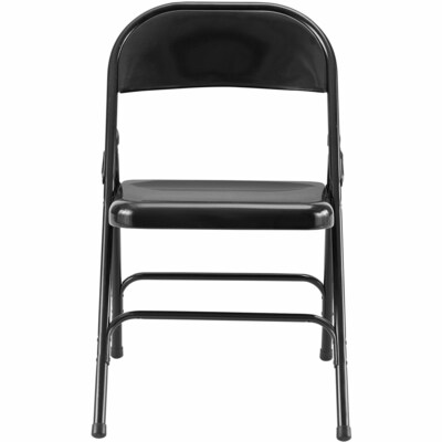 Lorell Laminate/Steel Office Folding Chair, Black, 4/Carton (LLR62527)