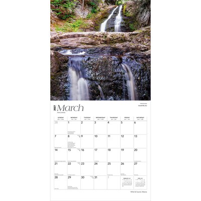 2027 BrownTrout Maine Wild & Scenic 12" x 12" Monthly Wall Calendar (9798330710652)