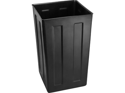 Alpine Industries Steel Outdoor Trash Can with Covered Top and Open Sides, 40-Gallon, Black/Stone, 2/Pack (ALP472-40-STO-2PK)