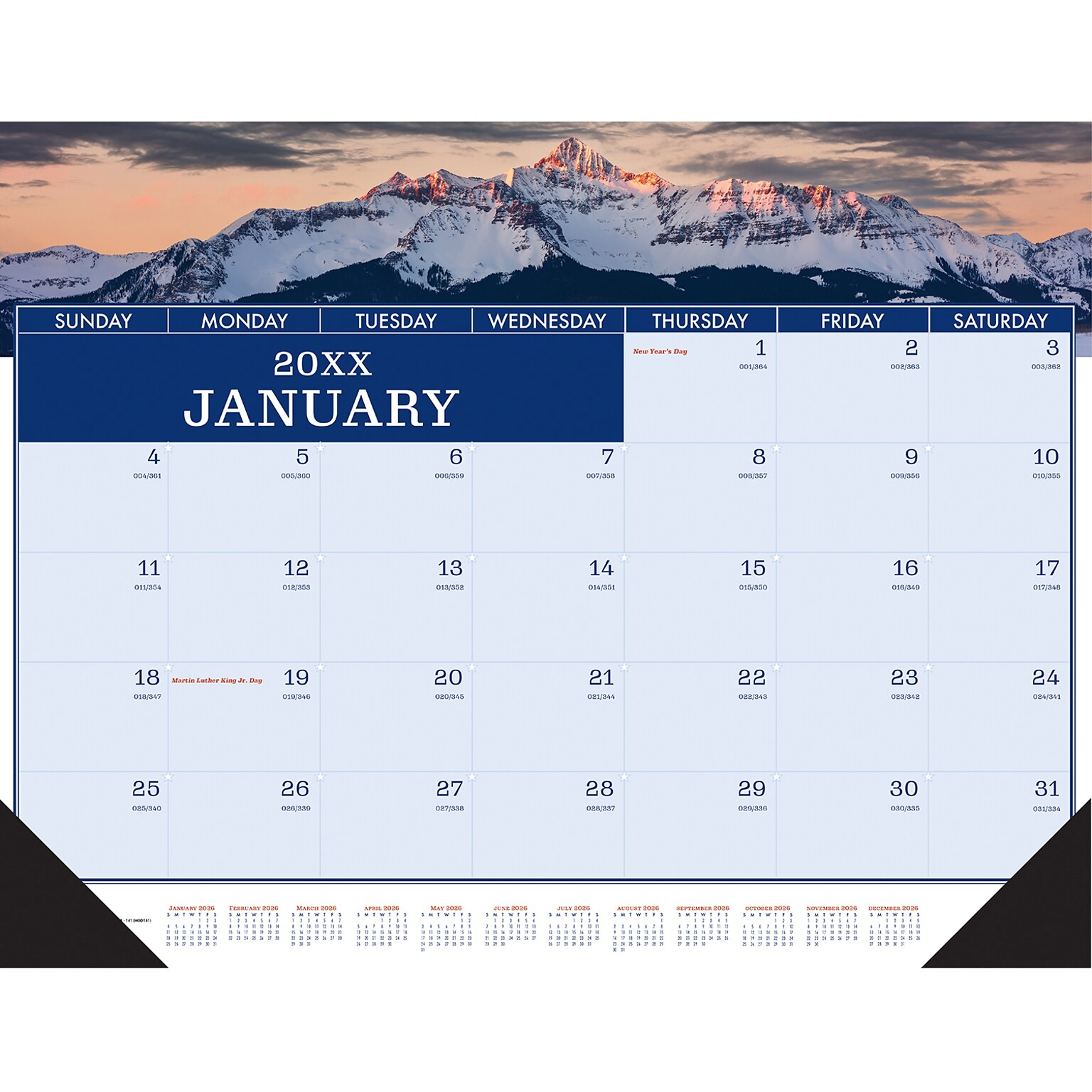 2026 House of Doolittle Americana 22 x 17 Monthly Desk Pad Calendar (141-26)