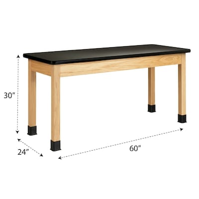 Diversified Woodcrafts Perpetulab Rectangular Science Lab Table, 60 x 24, Oak (P760LBBK30N)