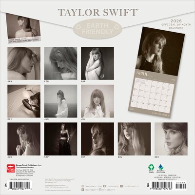 2026 BrownTrout Taylor Swift 12 x 12 Monthly Wall Calendar (9798330707713)