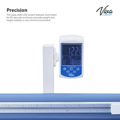 Viva Comfort Grande PU Leather Pediatric Exam Treatment Digital Scale Table, 500 lb. Capacity, Blue (996-09-PSBBLUMK)
