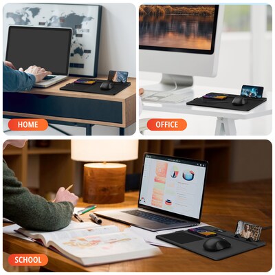 Delton S8/D101 Wireless Optical Mouse and Non-Skid Mouse Pad, Black (DMMPADKIT101)