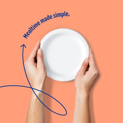 Perk™ Economy Paper Plates, 6", White, 1000/Carton (PK56517)