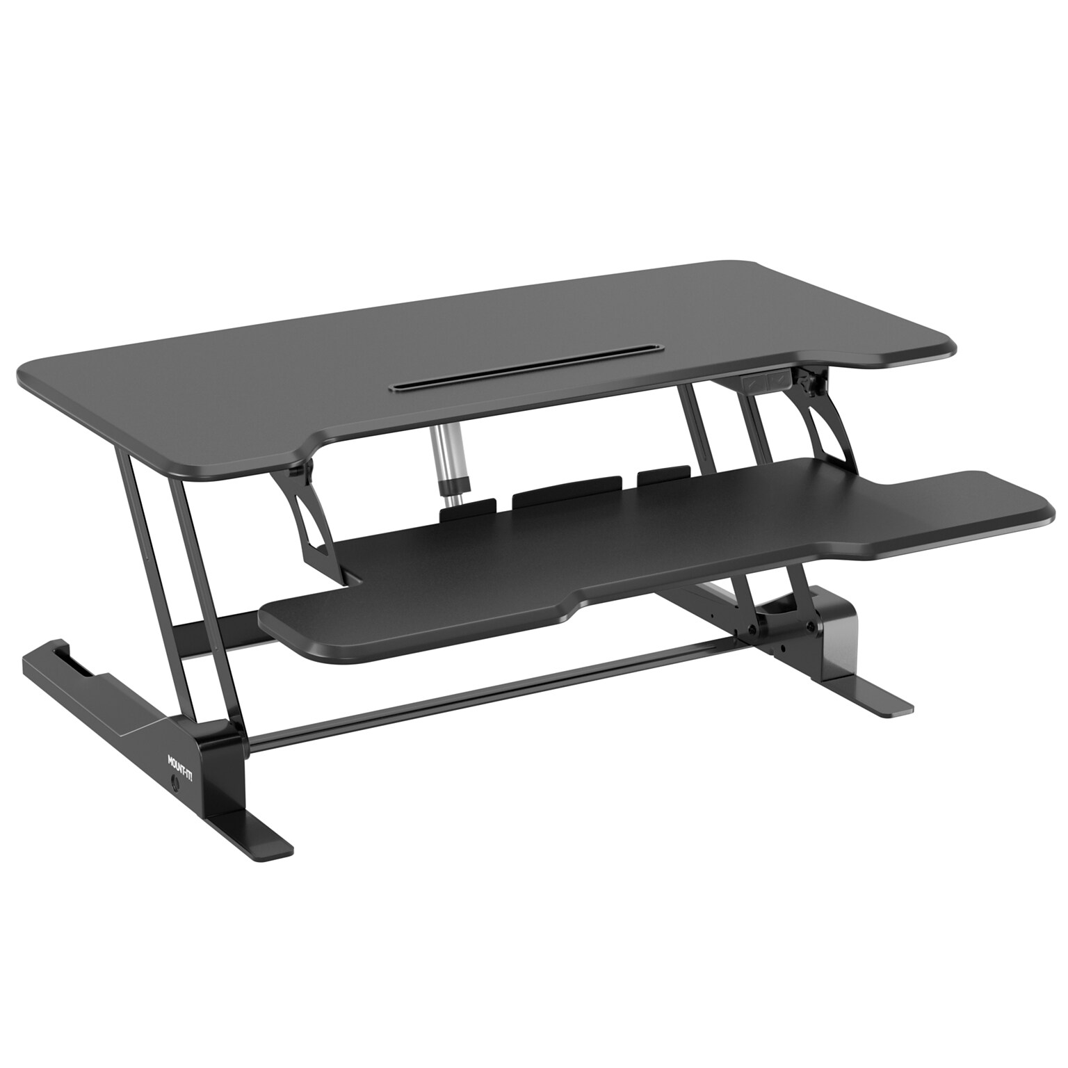 Mount-It! 38W Electric Rectangular Adjustable Standing Desk Converter, Black (MI-8010)