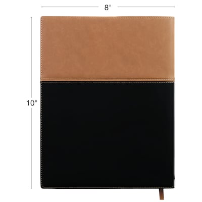 2027 Excello Brands 8" x 10" Weekly & Monthly Planner, Paperboard Cover, Brown/Black (NRY27-PK810-BN)