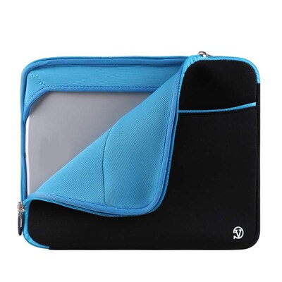 Vangoddy 17" Laptop Sleeve, Black/Blue (NBKLEA255)