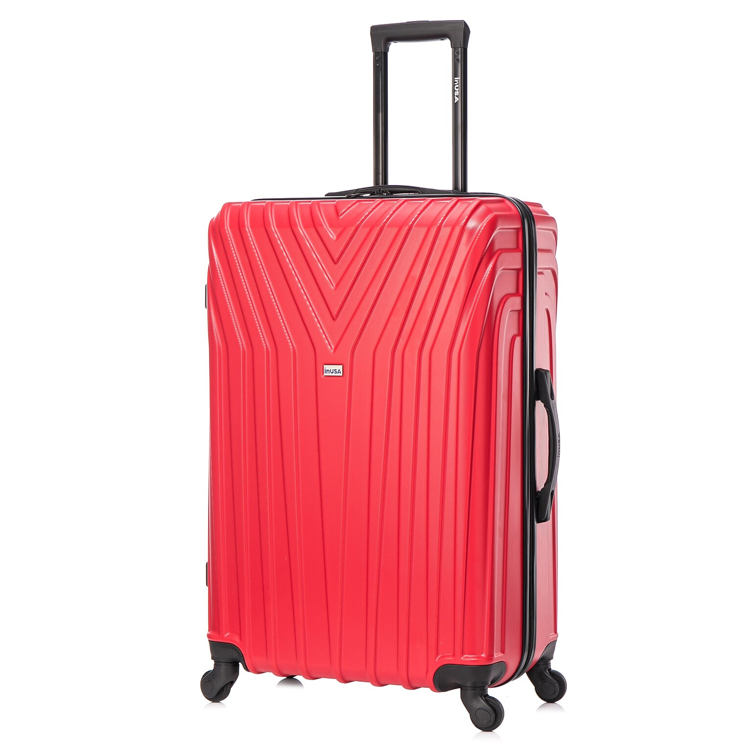 InUSA Vasty 30.31 Hardside Suitcase, 4-Wheeled Spinner, TSA Checkpoint Friendly, Red (IUVAS00L-RED)