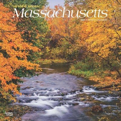 2025 BrownTrout Massachusetts Wild & Scenic 12 x 12 Monthly Square Wall Calendar (9781975475208)