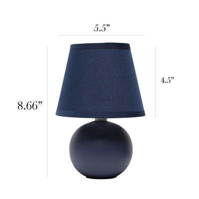 Simple Designs 8.66" LED Table Lamp, Blue (LT2008-BLU-LB)