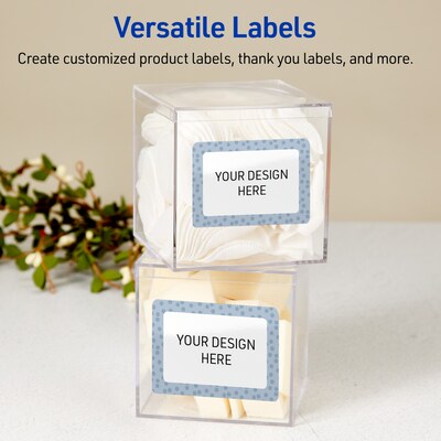 Avery Laser/Inkjet Rectangle Multipurpose Labels, 2" x 3", White, 80/Pack (S00-F8K)