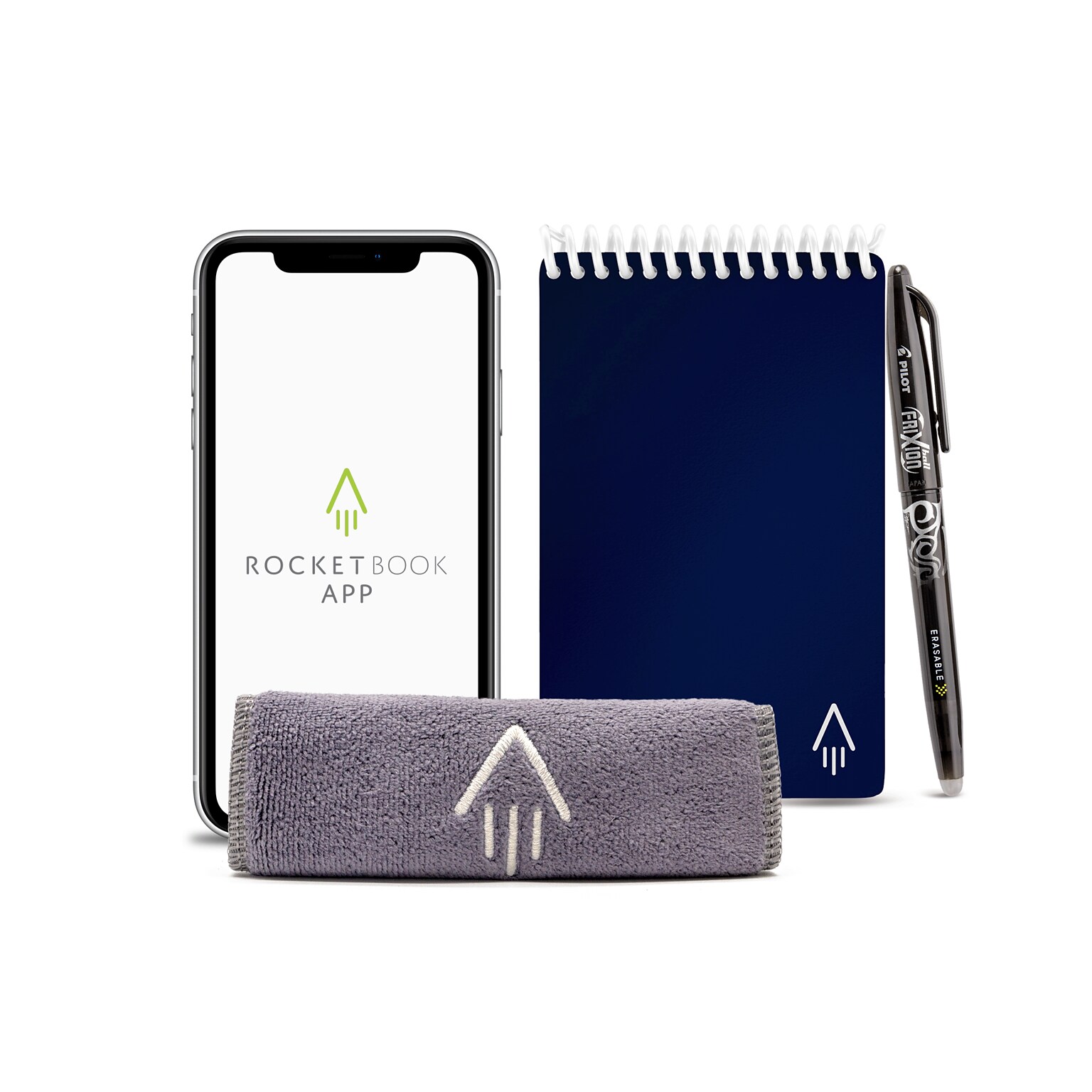 Rocketbook Mini Reusable Smart Notepad, 3.5 x 5.5, Dot-Grid Ruled, 48 Sheets, Blue (EVR-M-RC-CDF-FR)
