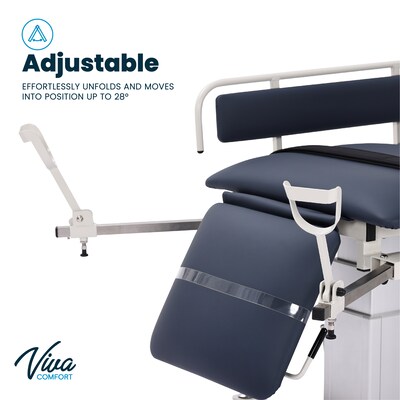 Viva Comfort Adjustable Exam Table Stirrups, White (ADI903-04-STIR-MK)