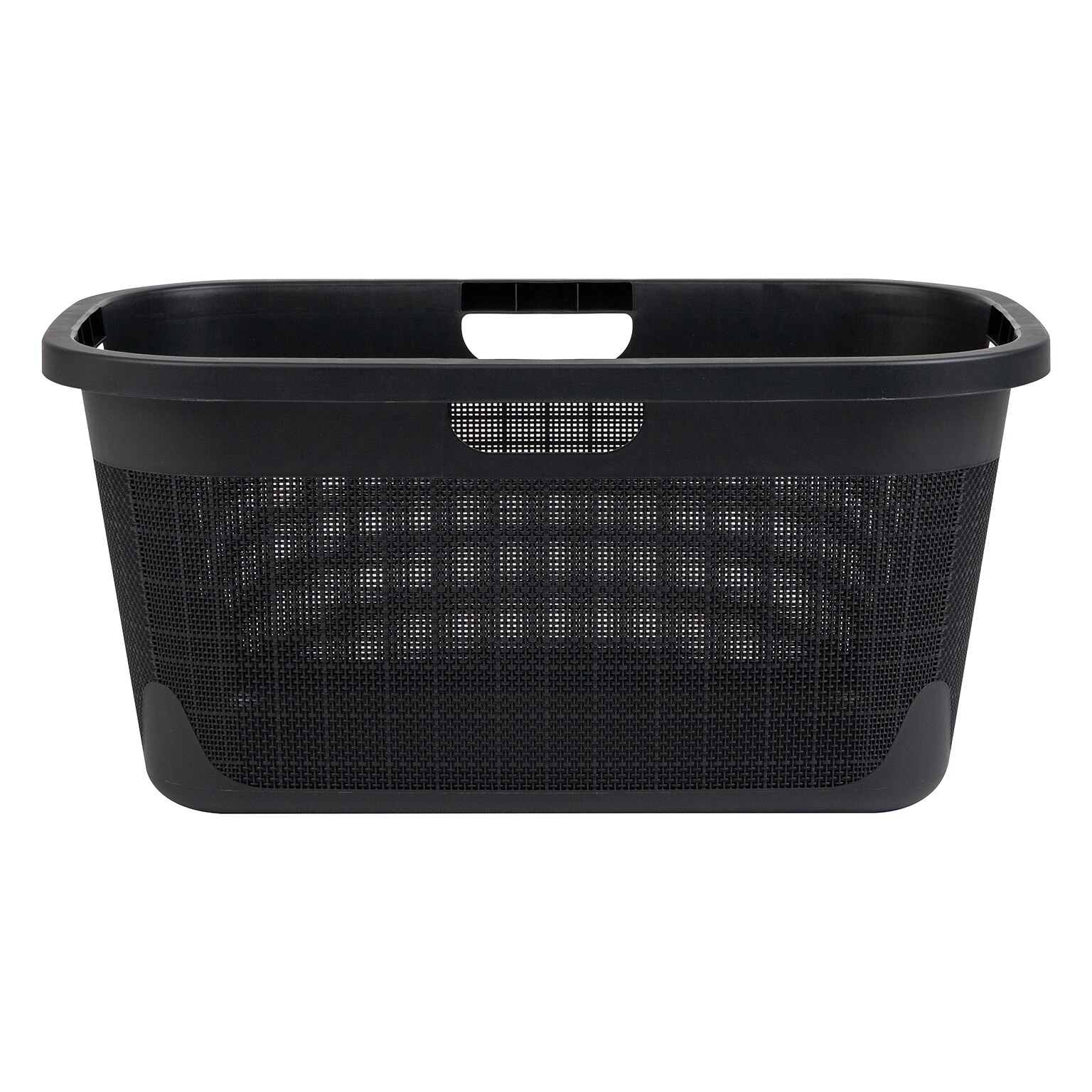 Mind Reader 10-Gallon Laundry Basket, Plastic, Black (40FABASK-BLK)