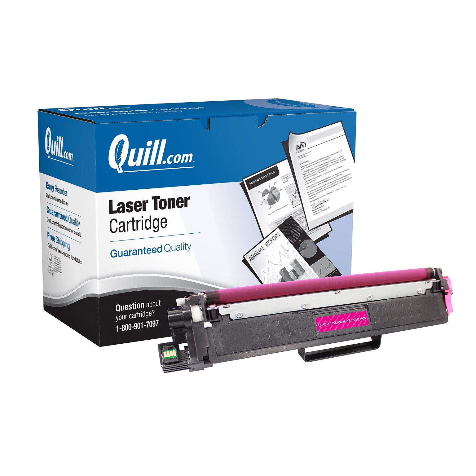 Quill Brand® Remanufactured Magenta High Yield Toner Cartridge Replacement for Brother TN227 (TN227M) (Lifetime Warranty)