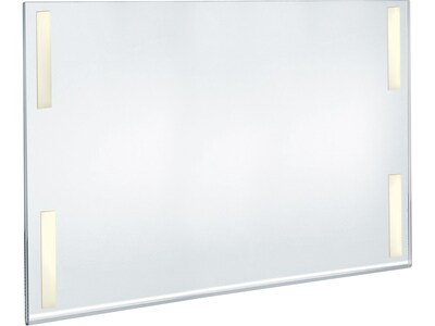 Azar Sign Holder, 22" x 17", Horizontal, Wall Mounted, Clear Acrylic, 2/Pack (122038-2PK)