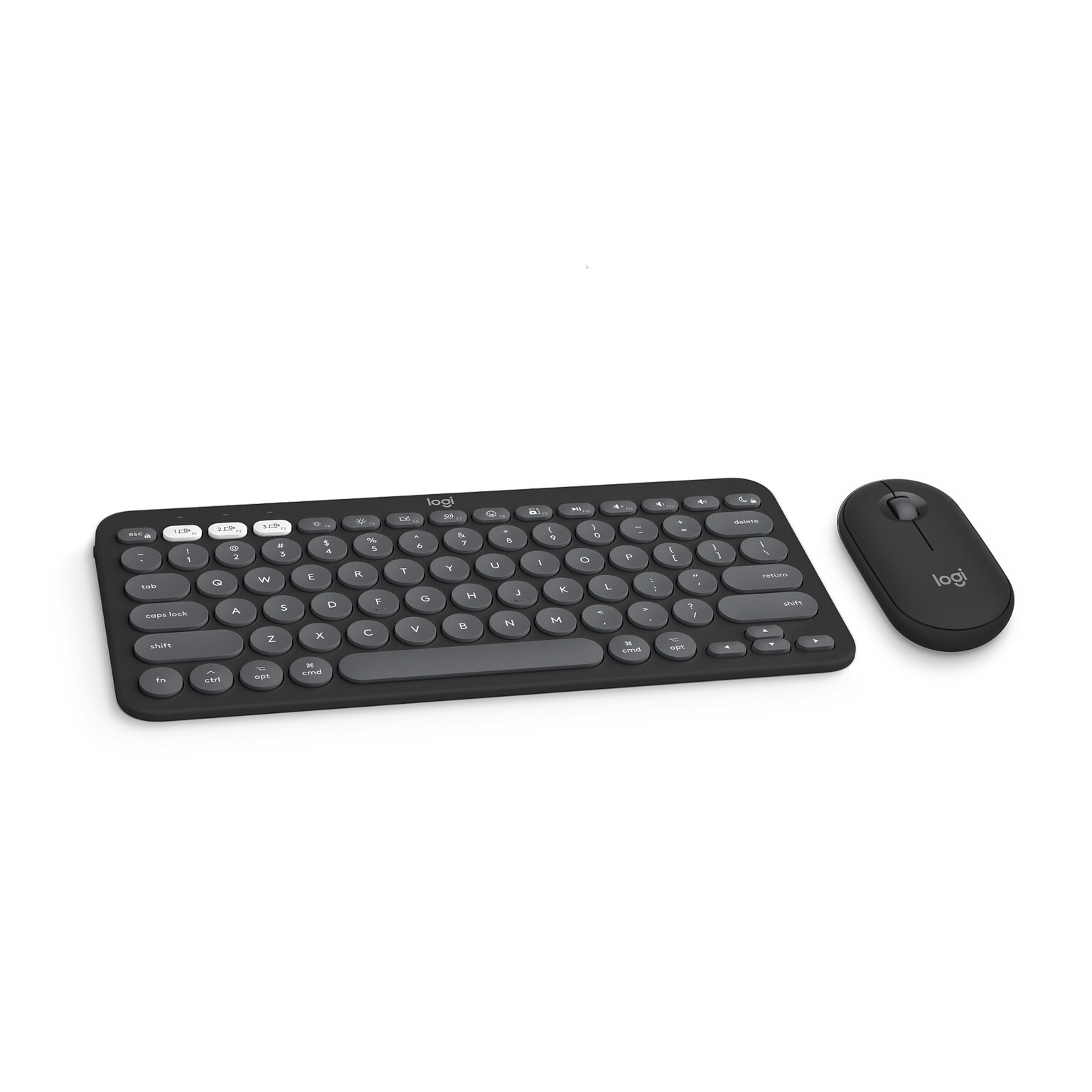 Logitech Pebble 2 Wireless Ergonomic Keyboard and Optical Mouse Combo for Mac, Tonal Graphite (920-012200)