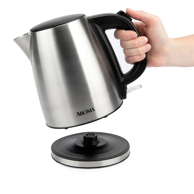 Aroma 4-Cup Electric Kettle, Silver (AWK-267SB)
