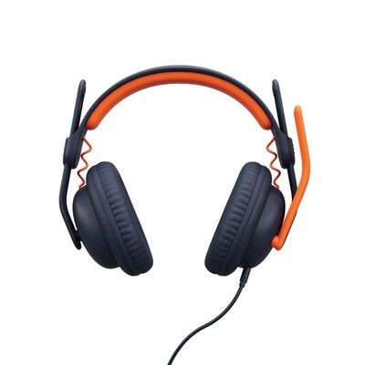 Logitech Zone Learn USB-A Stereo Computer Headset, Blue/Orange (981-001378)