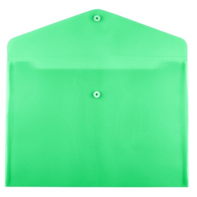 JAM Paper Premium Plastic Document File, Letter, Green, 3/Pack (235227563X3)