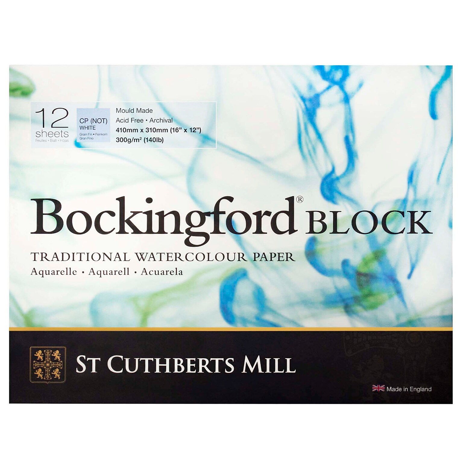 St Cuthberts Mill Bockingford Block 16 x 12 Watercolor Sketch Pad, 12 Sheets/Pad (STCT46930001011E)