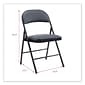 Alera® Leather Office Folding Chair, Black, 4/Carton (ALECA9416)