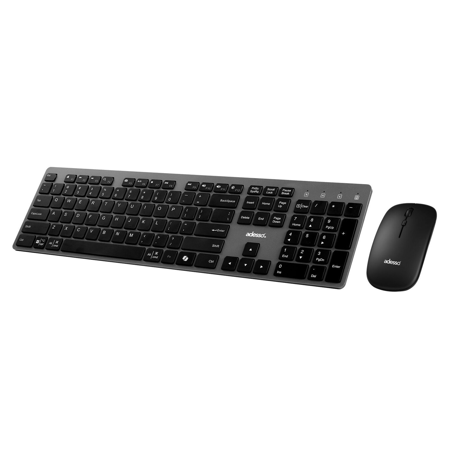 Adesso EasyTouch 730 Wireless Keyboard and Optical Mouse Combo, Black (WKB-7300)