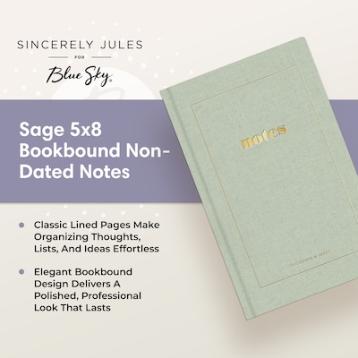 Blue Sky Sincerely Jules 5" x 8" Undated Planner, Sage (162407)