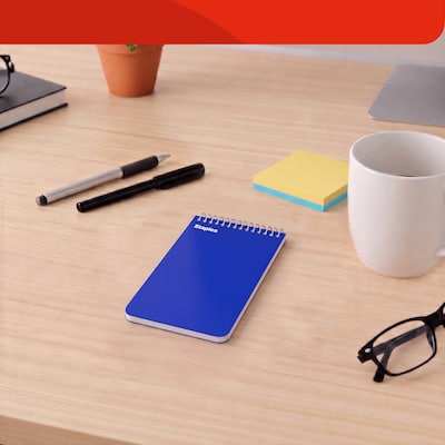 Staples Memo Pad, 4" x 6", College Ruled, Assorted Colors, 50 Sheets/Pad, 5 Pads/Pack (ST11494N)
