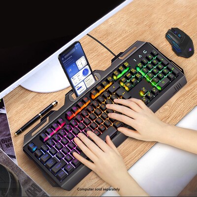 SaharaCase Wired Gaming Keyboard & Mouse Combo, Black (KB37)