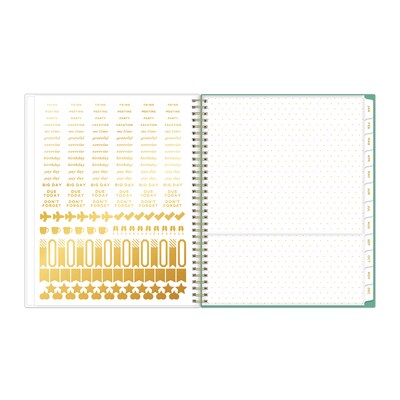 2027 Blue Sky Day Designer Peyton White 8.5" x 11" Calendar Year Weekly & Monthly Planner, Plastic Cover, White (103618-27)