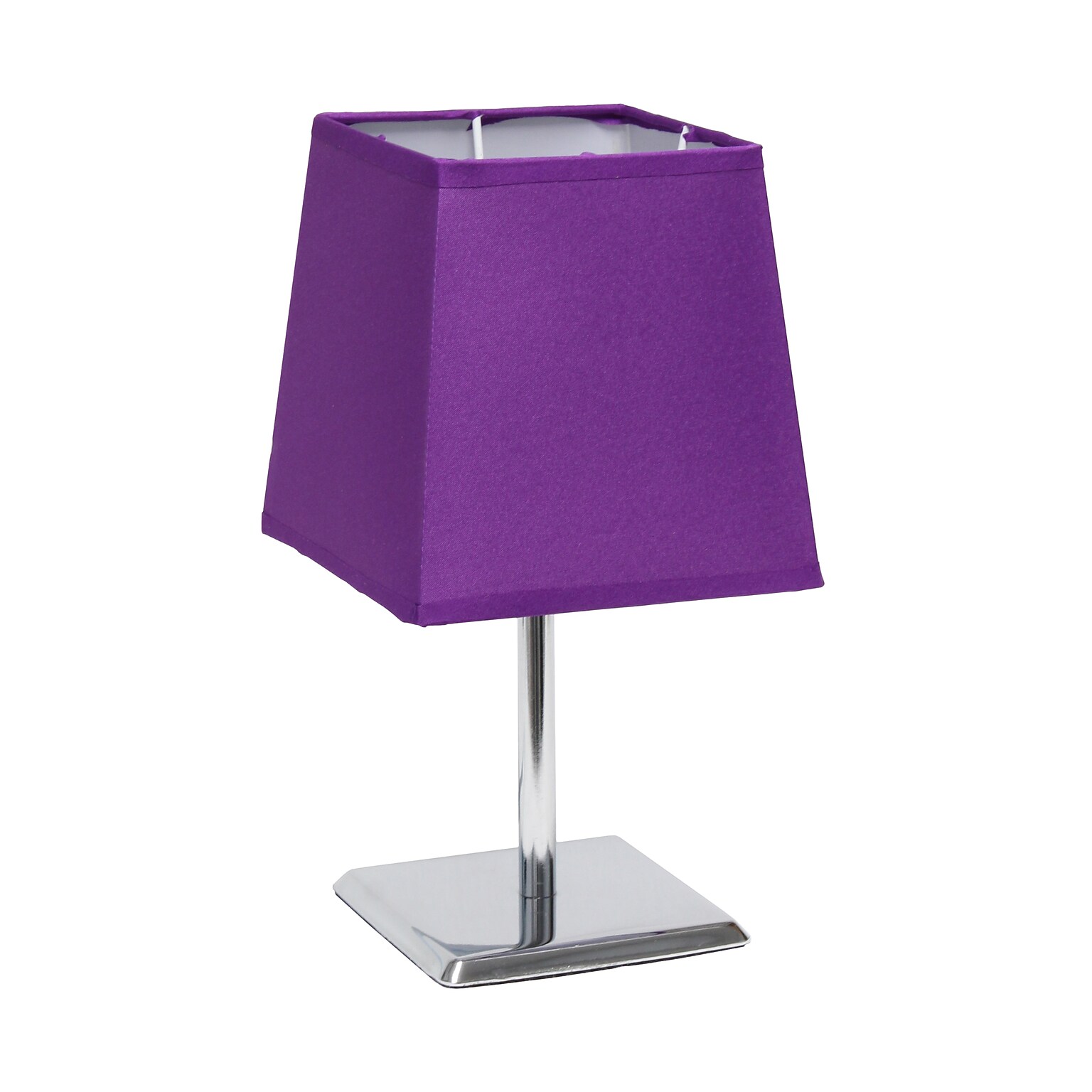 Creekwood Home Square Chrome 9.65 LED Table Lamp, Purple (CWT-1013-PR)