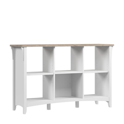 Bush Home Salinas 6 Cube Organizer, Shiplap Gray/Pure White (SAB148G2W-03)