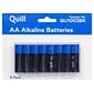 Quill Alkaline Batteries AA, 8/Pack (QU1003BK)