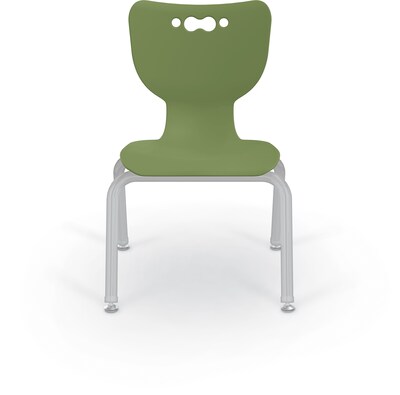 MooreCo 12" Hierarchy Student Chair with 4 Legs, Moss/Platinum Base (703673563093)
