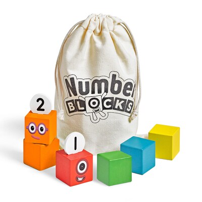 hand2mind Numberblocks One to Five Wooden Blocks (96931)