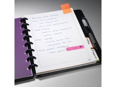 Staples® Arc Customizable Notebook, 6-3/4" x 8-3/4", 60 Sheets, Narrow Ruled, Black (20000)