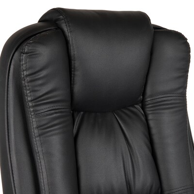 Mind Reader Ergonomic PU Leather Swivel Computer and Desk Chair, Black (OFFCHAIR24-BLK)