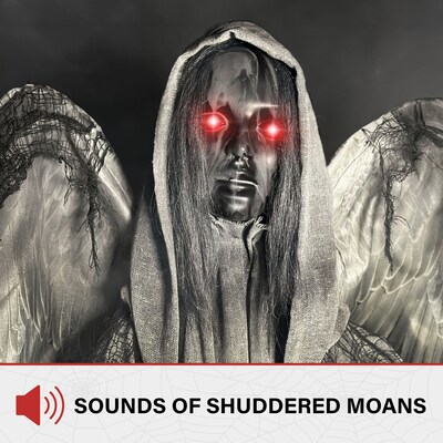 Haunted Hill Farm Lifesize Animatronic Haunted Angel Statue (HHSTATUE-1FLSA)